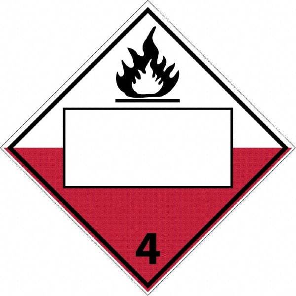 NMC - Fire (Graphic), Plastic Fire Sign - 10-3/4" Wide x 10-3/4" High - A1 Tooling