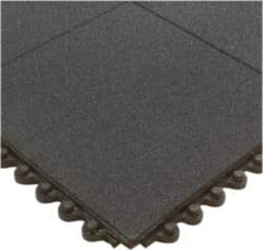 Wearwell - 3' Long x 3' Wide x 5/8" Thick, Anti-Fatigue Modular Matting Tiles - Male & Female, 4 Interlocking Sides, Black, For Dry & Wet Areas, Series 574 - A1 Tooling