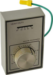 White-Rodgers - 40 to 90°F, 1 Heat, 1 Cool, Heavy-Duty Line Voltage Thermostat - 120 to 277 Volts, SPDT Switch - A1 Tooling