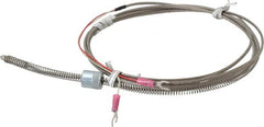 Thermo Electric - 32 to 900°F, J Universal Temp, Thermocouple Probe - 7-1/2 Ft. Cable Length, Stripped Ends with Spade Lugs, 1/4 Inch Probe Sheath Length, 1 Sec Response Time - A1 Tooling