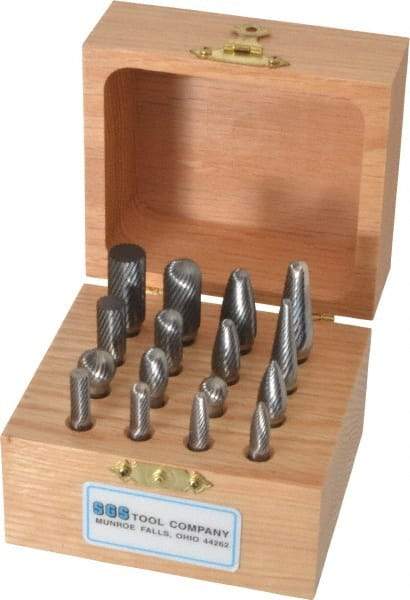 SGS Pro - 16 Piece, 1/4" Shank Burr Set - Tungsten Carbide, Multiple Head Shape - A1 Tooling