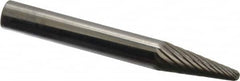 SGS Pro - 1/4" Cut Diam, 1/4" Shank Diam, Taper Head Single Cut Burr - Carbide, Radius End, 5/8" LOC - A1 Tooling