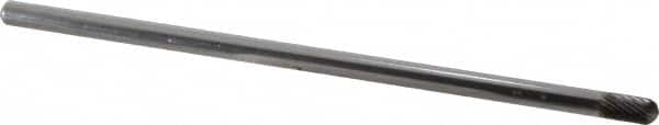 SGS Pro - 1/4" Cut Diam, 1/4" Shank Diam, Cylinder with Radius Head Single Cut Burr - Carbide, Radius End, 1/2" LOC - A1 Tooling