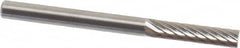 SGS Pro - 1/8" Cut Diam, 1/8" Shank Diam, Cylinder Head Single Cut Burr - Carbide, Flat End, 9/16" LOC, 1-1/2" OAL - A1 Tooling