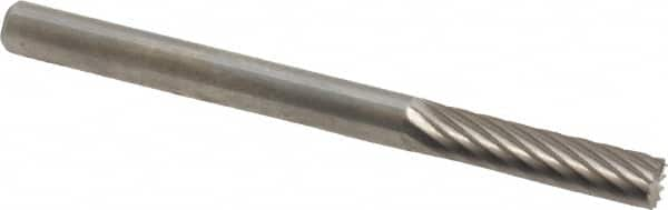 SGS Pro - 1/8" Cut Diam, 1/8" Shank Diam, Cylinder with End Cut Head Single Cut Burr - Carbide, End Cut End, 9/16" LOC - A1 Tooling