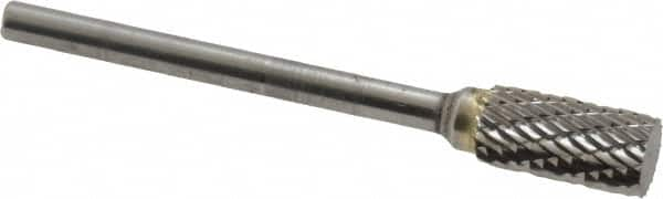 SGS Pro - 1/4" Cut Diam, 1/8" Shank Diam, Cylinder Head Double Cut Burr - Carbide, Flat End, 1/2" LOC, 2-1/4" OAL - A1 Tooling