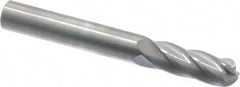 SGS Pro - 1/4" Cut Diam, 1/4" Shank Diam, Cylinder with Radius Head Single Cut Burr - Carbide, Radius End, 3/4" LOC, 2" OAL - A1 Tooling