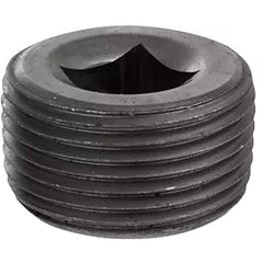 Black Pipe Fittings; Fitting Type: Square Socket Plug; Fitting Size: 1/8″; Material: Malleable Iron; Finish: Black; Thread Standard: NPT; Connection Type: Threaded; Lead Free: No