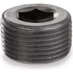 Black Pipe Fittings; Fitting Type: Hex Socket Plug; Fitting Size: 1/8″; Material: Malleable Iron; Finish: Black; Thread Standard: NPT; Connection Type: Threaded; Lead Free: No