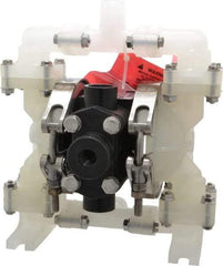 SandPIPER - 1/4" NPT, Nonmetallic, Air Operated Diaphragm Pump - PTFE Diaphragm, Polypropylene Housing - A1 Tooling