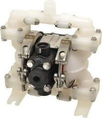 SandPIPER - 1/4" NPT, Nonmetallic, Air Operated Diaphragm Pump - Santoprene Diaphragm, Kynar Housing - A1 Tooling