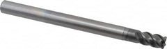 OSG - 8mm, 4 Flute, Single End, Solid Carbide, 1mm Corner Radius End Mill - 100mm OAL, 45° Helix, Right Hand Flute, 12mm LOC, Right Hand Cut, 24mm Extended Reach - A1 Tooling