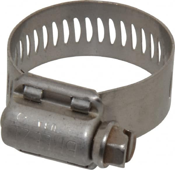 IDEAL TRIDON - SAE Size 12, 11/16 to 1-1/4" Diam, Stainless Steel MS Series MIL-Spec Worm Drive Clamp - 1/2" Wide, Material Grade 300 SERIES, Series MS Mil Spec - A1 Tooling