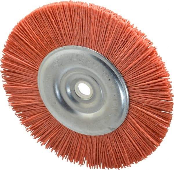 Dico - 6" OD, 5/8" Arbor Hole, Crimped Nylon Wheel Brush - 3/8" Face Width - A1 Tooling