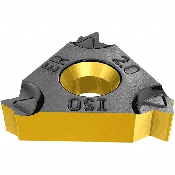 Iscar - 16IR Internal Right Hand 14 Whitworth Laydown Threading Insert - Grade IC1007, TiAlN Coated Carbide, 9.52mm Inscribed Circle - A1 Tooling