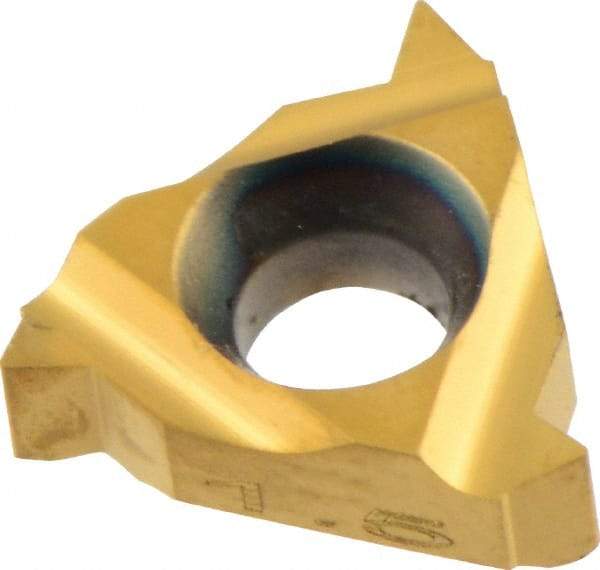 Iscar - 08IR Internal Right Hand ISO Laydown Threading Insert - Grade IC228, TiCN/TiN Coated Carbide, 4.76mm Inscribed Circle - A1 Tooling