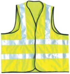 OccuNomix - Size 3XL High Visibility Yellow Solid General Purpose Vest - 52 to 54" Chest, ANSI 107-2015, Hook & Loop Closure, Polyester - A1 Tooling