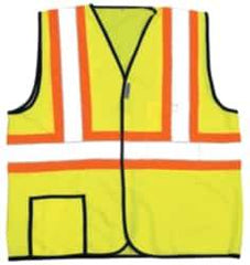 OccuNomix - Size 2XL High Visibility Yellow Solid General Purpose Vest - 48 to 50" Chest, ANSI 107-2015, Hook & Loop Closure, 2 Pockets, Polyester - A1 Tooling