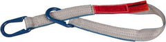 Lift-All - 6' Long x 2" Wide, 3,200 Lb Vertical Capacity, 1 Ply, Nylon Web Sling - 2,500 Lb Choker Capacity, Gray - A1 Tooling