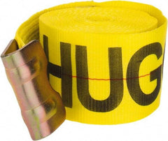 Lift-All - 27' Long x 4" Wide, 5,000 Lb Vertical Capacity, Polyester Web Sling - Yellow - A1 Tooling