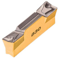 Iscar - 5004HFPL Grade IC5010, 5mm Cutting Width Carbide Grooving Insert - 2.5mm Max Depth of Cut, Left Hand, 0.4mm Corner Radius, TiCN/Al2O3/TiN Finish - A1 Tooling