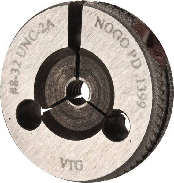 Vermont Gage - 8-32 No Go Single Ring Thread Gage - Class 2A, Tool Steel - A1 Tooling