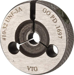 Vermont Gage - 10-32 Go Single Ring Thread Gage - Class 3A, Tool Steel - A1 Tooling