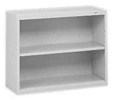 Tennsco - 2 Shelf, 28" High x 34-1/2" Wide Bookcase - 13-1/2" Deep, Steel, Putty - A1 Tooling