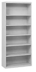 Tennsco - 6 Shelf, 78" High x 34-1/2" Wide Bookcase - 13-1/2" Deep, Steel, Putty - A1 Tooling