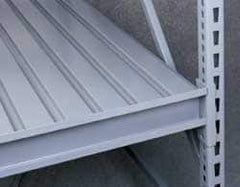 Tennsco - 60" Wide, 9/16" High, Open Shelving Corrugated Steel Decking - Steel, 36" Deep, Use with Tennsco Bulk Storage Rack - A1 Tooling