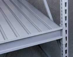 Tennsco - 96" Wide, 9/16" High, Open Shelving Corrugated Steel Decking - Steel, 24" Deep, Use with Tennsco Bulk Storage Rack - A1 Tooling