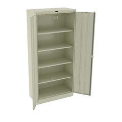 Tennsco - 5 Shelf Locking Storage Cabinet - Steel, 36" Wide x 18" Deep x 78" High, Putty - A1 Tooling