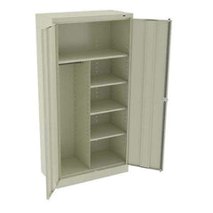 Tennsco - 6 Shelf Combination Storage Cabinet - Steel, 36" Wide x 18" Deep x 72" High, Putty - A1 Tooling