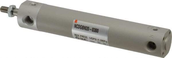 SMC PNEUMATICS - 3/4" Bore Double Acting Air Cylinder - 1/8 Port, 1/4-28 Rod Thread, 140 Max psi, 40 to 140°F - A1 Tooling