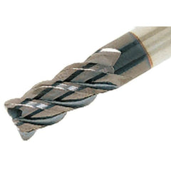 Iscar - 20mm, 4 Flute, Single End, Solid Carbide, 4mm Corner Radius End Mill - 104mm OAL, 45° Helix, Right Hand Flute, 38mm LOC, Right Hand Cut - A1 Tooling