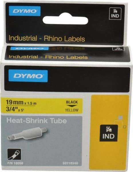 Dymo - 60" Long, Yellow Heat Shrinkable Polyolefin Heat Shrink Tubing - For RhinoPRO 3000 - A1 Tooling