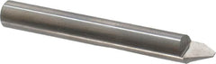 Onsrud - 60° Incl Angle, 1/4" Shank Diam, 2" OAL, 0.09" Cut Diam, Conical Engraving Cutter - 1/2" LOC, 0.09" Tip Diam, 1 Flute, Right Hand Cut, Solid Carbide, Uncoated - A1 Tooling