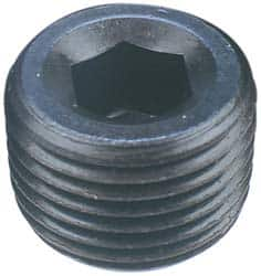 Made in USA - 1-11-1/2, 1" OAL, Alloy Steel Socket Pressure Plug - Uncoated, 3/4" Taper per Foot, 5/8" Hex Key - A1 Tooling