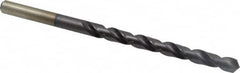 Accupro - 7/16", 118° Point, Spiral Flute, Vanadium High Speed Steel Taper Length Drill Bit - TiAlN Finish, 128mm Flute Length, 195mm OAL - A1 Tooling