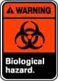 NMC - "Warning - Biological Hazard", 10" Long x 7" Wide, Rigid Plastic Safety Sign - Rectangle, 0.05" Thick, Use for Hazardous Materials - A1 Tooling