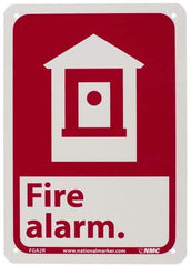 NMC - Fire Alarm, Plastic Fire Sign - 7" Wide x 10" High - A1 Tooling