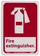 NMC - Fire Extinguisher, Plastic Fire Sign - 7" Wide x 10" High - A1 Tooling