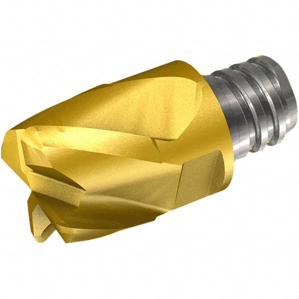 Iscar - MM EC Grade IC908 Carbide End Milling Tip Insert - TiAlN Finish, 8 Flutes, 16mm Cutting Diam, 12mm Depth of Cut, 20.5mm Extension, 1/16" Cnr Rad, 30° Helix - A1 Tooling