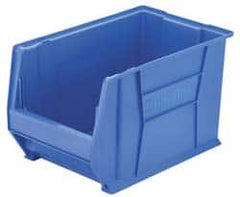 Akro-Mils - 200 Lb. Load Capacity, 20" Deep, Blue Polymer Hopper Stacking Bin - 8" High x 12-3/8" Wide x 20" Long - A1 Tooling