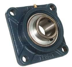 Value Collection - 2-3/16" ID, 6-3/8" OAW x 6-3/8" OAL x 6-3/8" OAH 4-Bolt High Temperature Flange Bearing - 6,470 Lb Static Cap, 9,550 Lb Dyn Cap, 5-1/8" Btw Mnt Hole Ctrs, 63/64" Base-to-Ctr Ht, Cast Iron - A1 Tooling