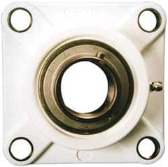 Value Collection - 1-7/16" ID, 1-3/4" OAL x 4-19/32" OAH 4-Bolt Flange Mounted Bearing - 3,462 Lb Static Cap, 5,777 Lb Dyn Cap, 3-5/8" Btw Mnt Hole Ctrs, SS Thermoplastic - A1 Tooling