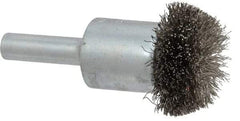 Anderson - 1" Brush Diam, Crimped, Flared End Brush - 1/4" Diam Shank, 25,000 Max RPM - A1 Tooling