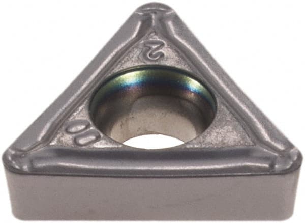 Iscar - TCMT2-2 SM Grade IC907 Carbide Turning Insert - TiAlN/TiN Finish, 60° Triangle, 1/4" Inscr Circle, 3/32" Thick, 1/32" Corner Radius - A1 Tooling