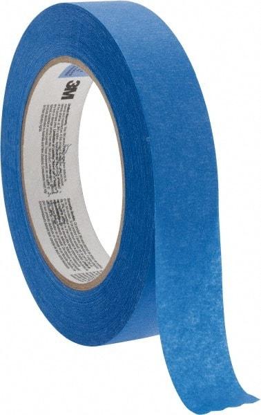 3M - 1" Wide x 60 Yd Long Blue Paper Masking Tape - Series 2090, 5.7 mil Thick, 27 In/Lb Tensile Strength - A1 Tooling