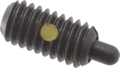 Gibraltar - 5/16-18, 5/8" Thread Length, 3/16" Plunger Projection, Steel Threaded Spring Plunger - 0.135" Max Plunger Diam, 0.5 Lb Init End Force, 4.5 Lb Final End Force - A1 Tooling